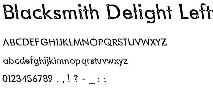 Blacksmith Delight Lefty font